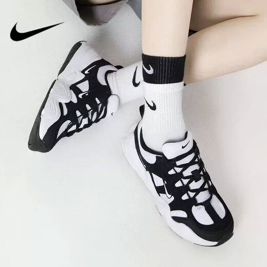 Nike (Nike) Chaussures féminines 2025 Nouvelle technologie d'été Hera Retro Sports Dad Chaussures Casual Shoes Running Shoes Dr9761-101 Black and White 37.5