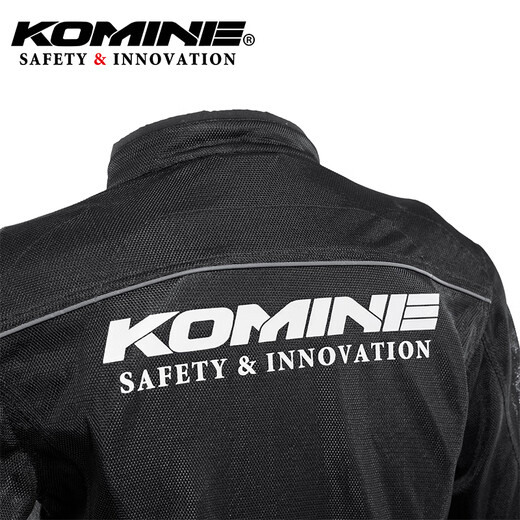 KOMINE SAFETY/INNOVATION Summer full mesh knight jacket light weight anti-fall minimalist style motorcycle riding suit men and women JK-171 Black XL
