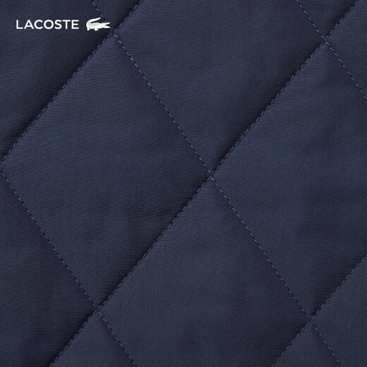 LACOSTE French crocodile men's fashionable and versatile solid color warm lapel cotton jacket | BH0689 166/Navy Blue S 48
