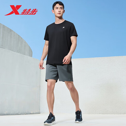 Xtep sports short-sleeved T-shirt men's summer quick-drying men's ice silk top outdoor training students send dad