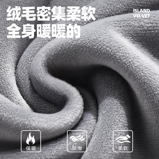 GENIOLAMODE fleece sweatshirt men's round neck autumn and winter thickened warm hooded pullover men's long-sleeved t-shirt black L