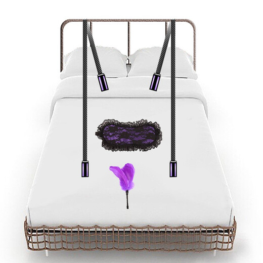 Mishu, fixed handcuffs and foot cuffs on the bed, tied up and trained, alternative toys for men and women, adult sex products