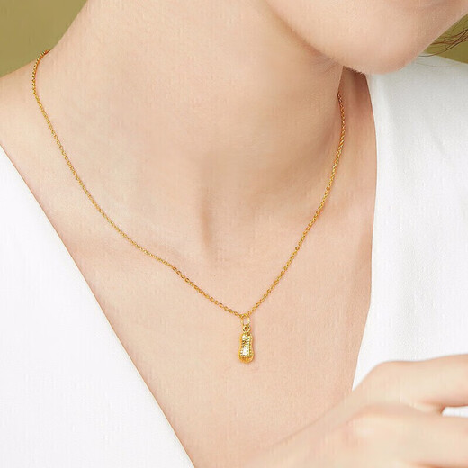 Lukfook Jewelry Pure Gold Peanut Gold Pendant Pendant Not Necklace Price Approximately 0.92g