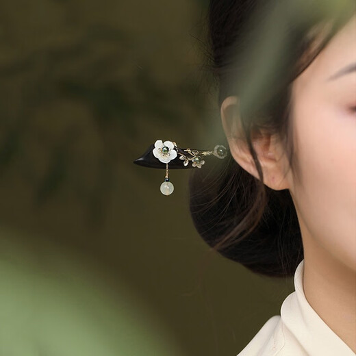 Kamalun (KAMALUN) Ebony Wood Hairpin Ancient Style Step Wooden Hairpin Hanfu Hairpin Artifact Hairpin Headgear for Girlfriend’s Birthday Gift Lin Zhongyu Hairpin + Brand Gift Box