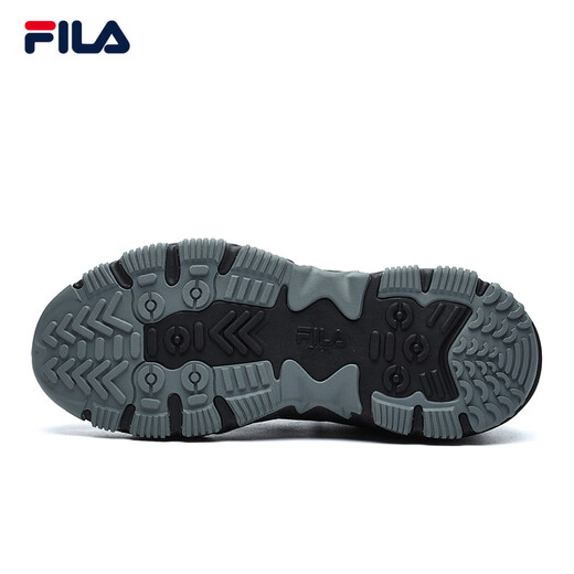 斐乐（FILA）男女同款跑步鞋舒适轻便慢跑透气休闲运动鞋七夕送掠夺者情侣鞋 黑/中灰-BM【男款】 43