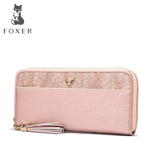 Golden Fox (FOXER) cowhide women's wallet large capacity long card holder wallet wallet clutch bag light luxury girlfriend birthday gift