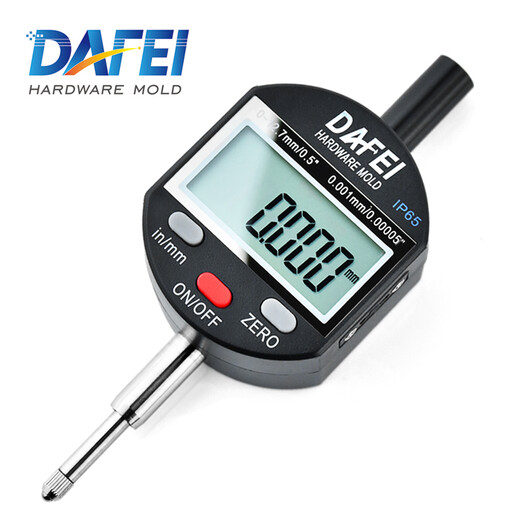 DAFEI digital display dial indicator dial indicator electronic digital display shock-proof, waterproof and oil-proof altimeter height gauge digital display dial indicator 0-12.7