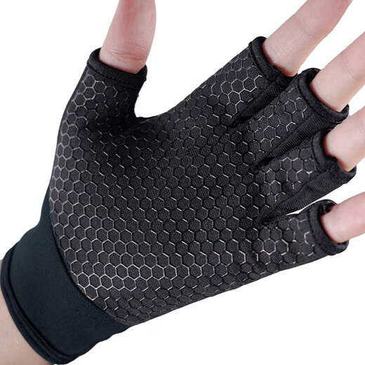 DAIWA DAIWA 23 autumn and winter DG-8023CS winter anti-slip fishing gloves, cold-proof and warm fingerless gloves, black - three fingers exposed (one size fits all)