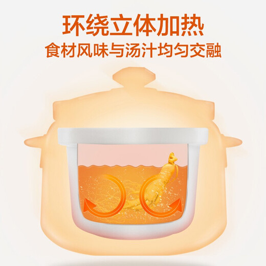 苏泊尔（SUPOR） 电炖锅家用智能多功能电炖盅煲汤锅炖汤锅精巧容量煲煮粥锅婴儿辅食锅燕窝电砂锅 3L 白陶内胆（2-4人）DG30YC826