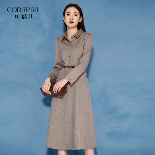 Kebel long-sleeved high-end dress women's 2025 new spring and autumn Guangzhou Thirteen Lines high-end brand mother skirt L