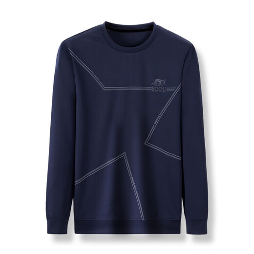 Pierre cardin ice silk long-sleeved T-shirt men's round-neck sweatshirt men's spring and autumn tops new trendy T-shirt base shirt middle-aged and elderly T-shangqing 677 models spring and autumn style 165/M (100Jin [Jin equals 0.5 kg]-120Jin [Jin equals 0.5 kg])