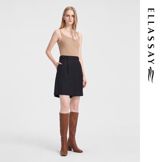 Ellassay [gleiches Modell für Blogger] Neues Sommer Slim Design Asymmetrische Strickweste für Frauen EWB352M008 Milk Tee Kaffee XS