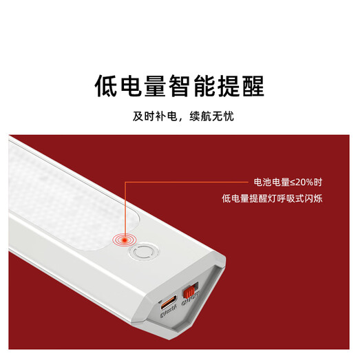 Yaou Magnetic Wall Lamp Student Dormitory Bedroom Desktop Bedside Wireless Type-C Charging Plug-In Dimming Long Life Night Light Black Touch Model 1800mAh (3 Pack)