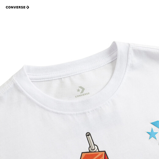 Converse [Transformers Joint Brand] Converse Children's Clothing Base de otoño Base Boys Camiseta de manga larga CNVB-FFF-G693 Pure White 150 /72 [Altura sugerida 140-152cm]