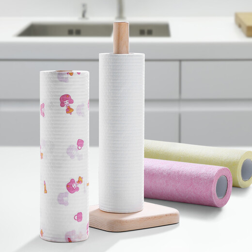 Manda Meng 6 rolls, lazy rags, disposable dishcloths, wet and dry kitchen supplies, paper towels, absorbent towels, 10 rolls, thick enough to last for a year (random pattern)