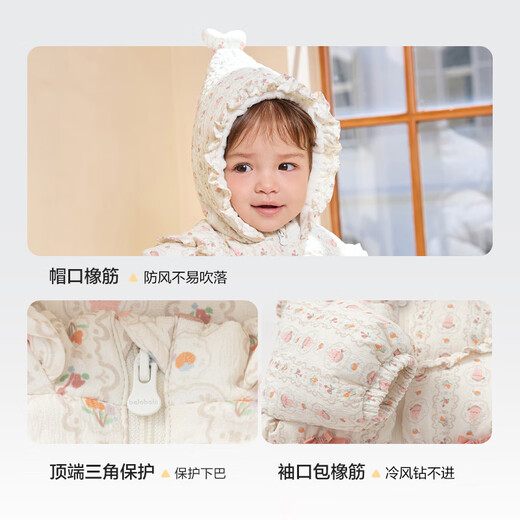 
Balabala baby flower version down jacket for girls winter short jacket warm 2024 sweet and fashionable 208424107010