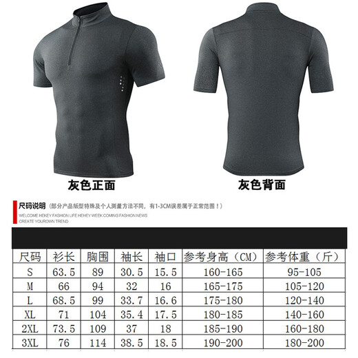 Lutie Dog Fitness Wear Short Sleeve Men's Stand Collar POLO Slim Fit Muscle Showing Quick Drying Breathable High Elastic Coaching Wear T-Shirt Black L