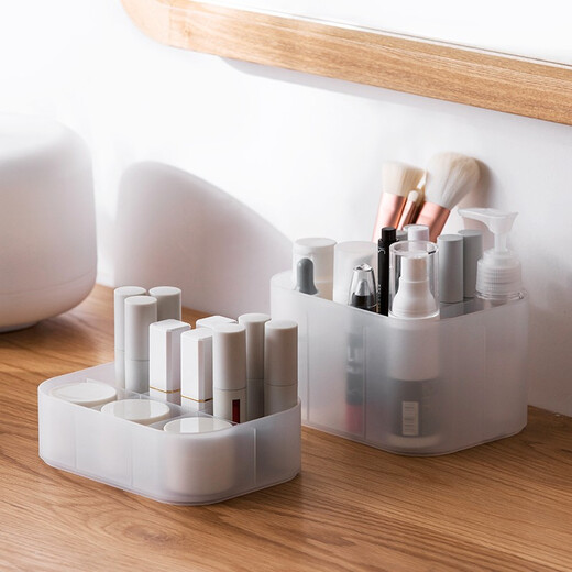 Camellia cosmetics storage box desktop box lipstick storage box household transparent small storage box with lid enlarged storage box with lid 150002