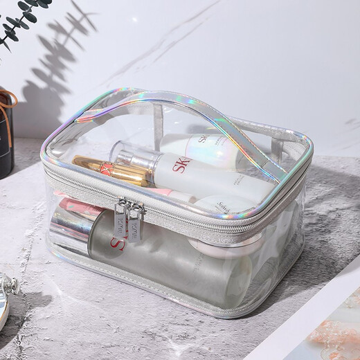 ToMill Transparent Cosmetic Bag Women's Waterproof Toiletries Bag Portable Travel Large Capacity Cosmetic Storage Bag Skin Care Product Storage Bag Summer-Colorful-Large Size