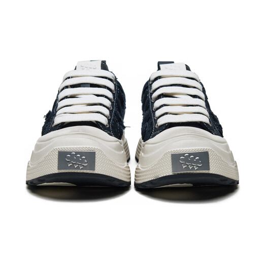 
SHOOT BRAND tee series wear-resistant thick-soled canvas shoes, trendy small dirty shoes, same style for men and women, black 36