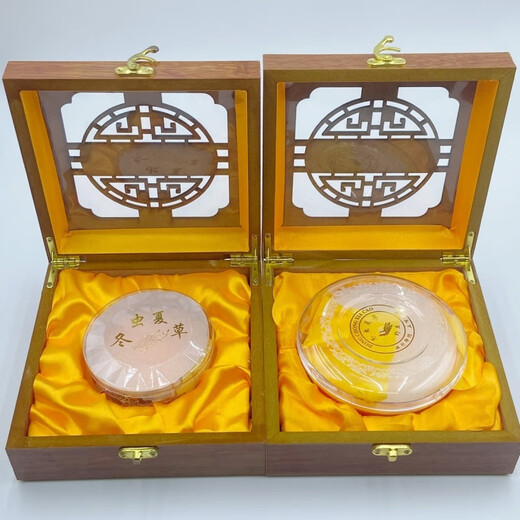 北京同仁堂【黑色星期五】冬虫夏草礼品盒虫草包装盒礼盒虫草送礼盒子冬 内圈9.5cm镂空虫草木盒(5套)