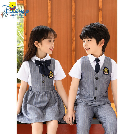 
Disney (Disney) boys and girls dress suit host children's suit flower girl summer 10-year-old boy formal wear wedding suit vest shirt trousers and tie size 130 (6-7 years old-height 120-130CM)