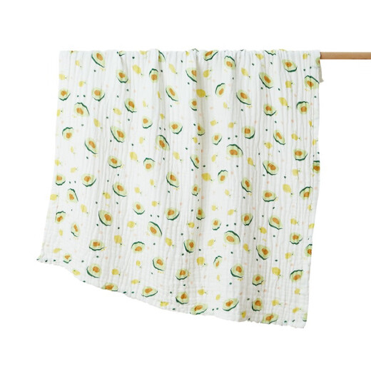 WELLBER 6-layer cotton soft baby gauze bath towel, male and female baby bath towel, blanket, newborn child home textile large towel blanket 105X110CM avocado