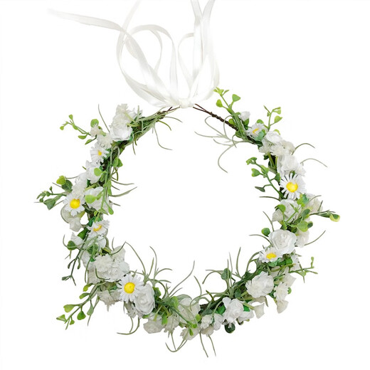 Peerless Love Cedar White Fairy Garland Full of Gypsophila Stars Headdress Small Fresh Seaside Vacation Photos Photos Children's Day Stage Small Fresh White Garland
