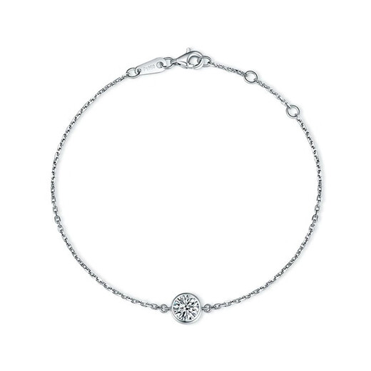 AVHE diamond bracelet for women platinum pt950 platinum bubble 60 points single diamond wrist chain simple platinum to send Chinese Valentine's Day gift Platinum pt950 platinum bubble 30 points diamond bracelet