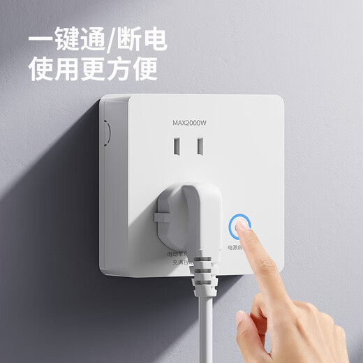 国际电工智能电动车充电保护器自动断电插座墙壁电动车充电充满智能防过充 明装白色【节能防过充】接线款