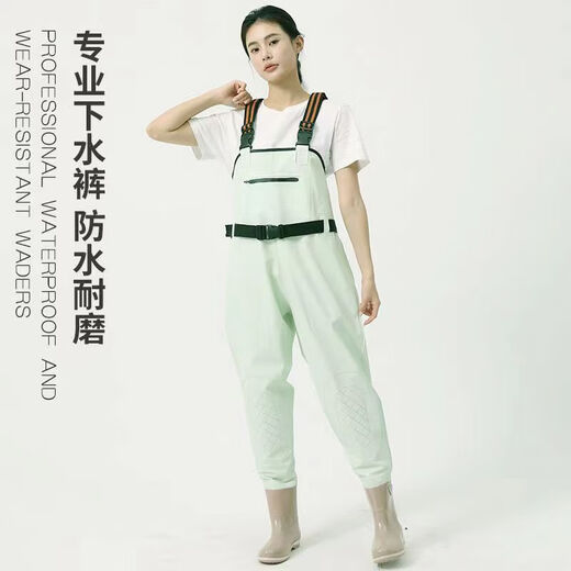 Xionghuo women's waders for sea riding equipment adult waders lower body wading suit full body waterproof rain pants with rain boots one-piece women's purple waders 3D slim fit size 38