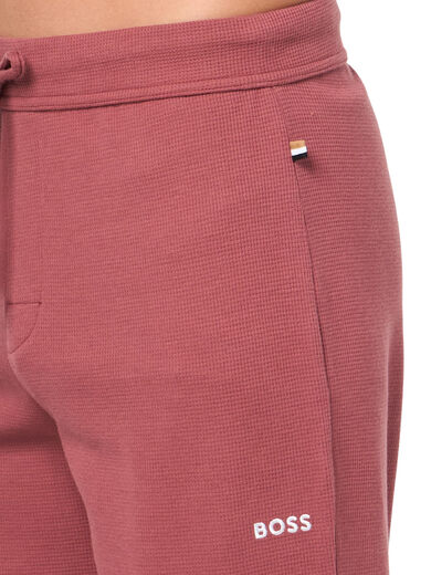 BOSS Men's Waffle Cotton Cuffed Sweatpants Red Potato X-Large