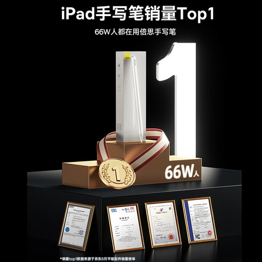 倍思电容笔ipad笔apple pencil二代苹果笔防误触触控笔【可直插/可数据线快充】手写笔 直插式电容手写笔 Type-C口