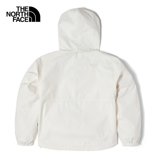 TheNorthFace women's windproof jacket, water-repellent, comfortable and soft hooded jacket, new in spring 7WC5N3N/off-white L/165