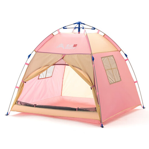 Beishan Wolf (BISINNA) Children's automatic small tent princess girl toy house baby indoor home mosquito-proof outdoor kids game house automatic pink + pure cotton pad