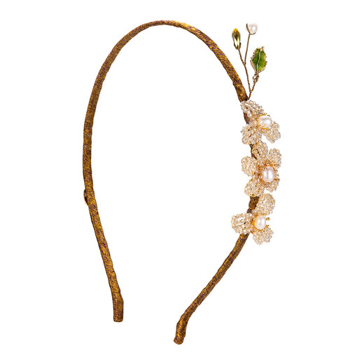 Cercoo MoCercoo Lilac Crystal Dream Headband Crystal Beaded Freshwater Pearl Birthday Gift Gift Box Champagne Color