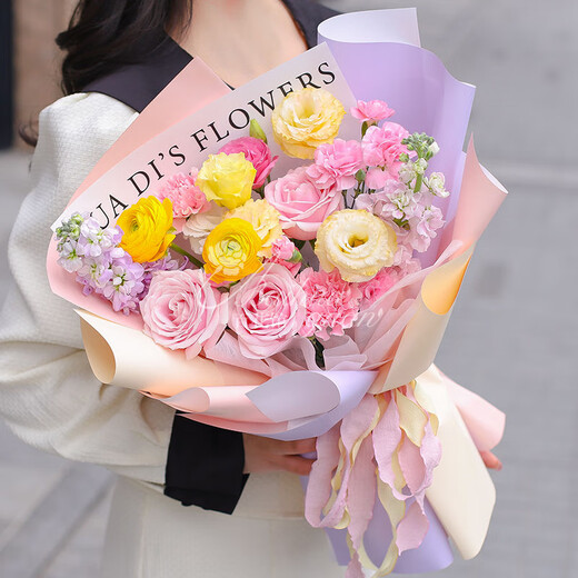 Baihuaguan-Blumen, Rosen und Dopaminsträuße, hochwertige Nischen-Geburtstagsgeschenke für Freundinnen und Ehefrauen, Lieferung am selben Tag in derselben Stadt, farbenfrohe Träume |dy725