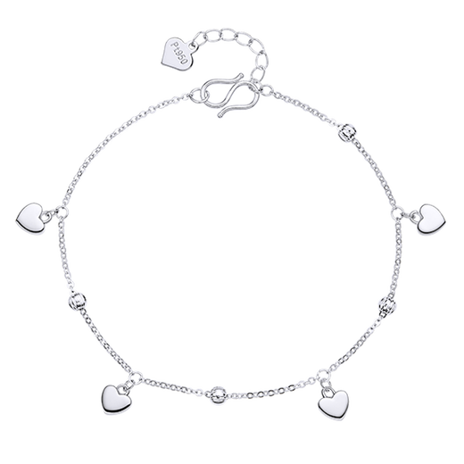 Pt.Charm new product Pt950 platinum bracelet for women, platinum heart-to-heart, fashionable and simple women's heart-shaped bracelet for my wife. If it is not in stock, it can be customized. 3g as an example