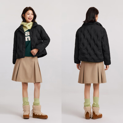 Semir down jacket women's winter thin 90 velvet waterproof and windproof houndstooth design jacket 101724113012