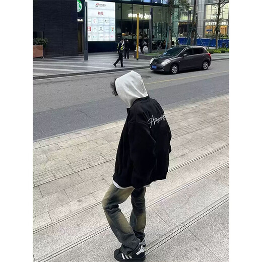 7 high-quality bomber jackets for men in spring, autumn and winter, new American retro high street fashion brand loose baseball uniform jackets for men TMZXF-W648 black XL