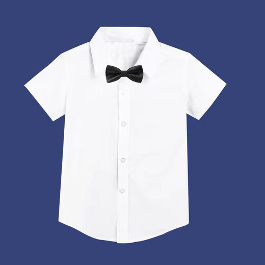 Children's pure cotton white shirt white shirt long-sleeved pure cotton spring and autumn primary school uniforms middle and older children girls JK performance clothes white shirt-long-sleeved-same style for men and women (pure cotton) 140