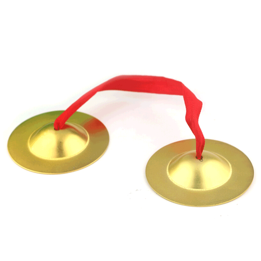 铜镲儿童三句半道具铜锣鼓镲套装幼儿园打击乐器铜擦3句半 大擦(直径12厘米)铁合金镀铜