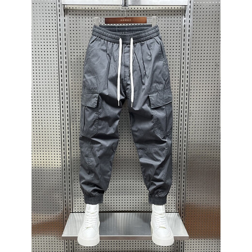 JEEP SPIRIT Japanese work pants men's spring pants ins high street trendy brand versatile oversize large size casual harem pants khaki K315 L