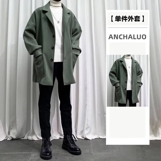 Una chaqueta a principios de verano a mitad de largo traje casual para hombres de la primavera y el otoño guapo combinado con ropa delgada de tres piezas para hombres 1591 chaqueta gris xl