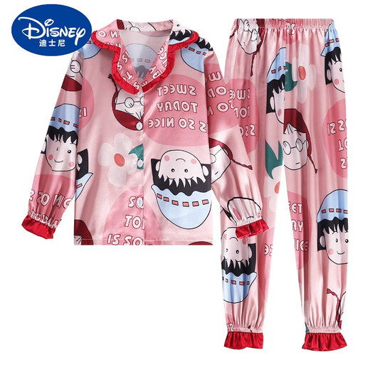 Disney Girls Ice Silk Pajamas Дети летние длинные рукавы