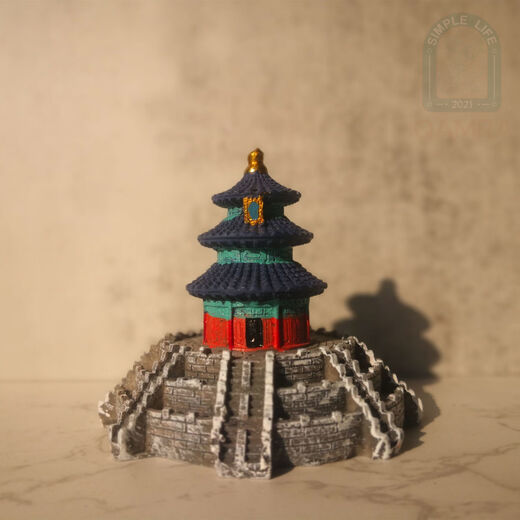 Diana Peking Touristenattraktionen Ornamente Tiananmen Vogel Nest Wasser Würfel Tsinghua Park Monument Architekturmodell Kinderstudie Small Tiananmen-Cartoon Edition Länge 10 cm