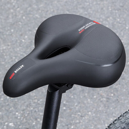 ROCKBROS Big Butt Bike Cushion Mountain Bike Seat Cushion Comfortable Thickened Sponge Seat Cushion Cycling Accessories Black and Red