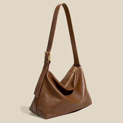 Ukedati bag women's bag large capacity tote bag crossbody bag soft collapse minimalist style commuter shoulder bag 25 new Chinese Valentine's Day gift khaki color