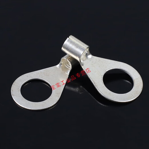 OT cold-pressed terminal crimping lug bolt crimping ring round copper connector crimping head silver-plated O-shaped end OT1-3 (1000 pieces)