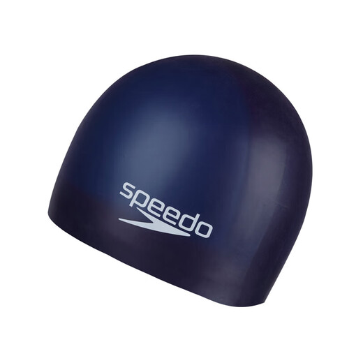 Speedo entry-level solid color multi-color selection fit and comfortable silicone swimming cap for boys and girls, sea blue
